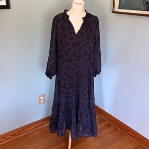 Mud Pie dress, Small, blue and black